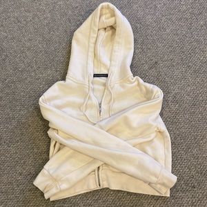 Brandy Melville Cropped Crystal Hoodie